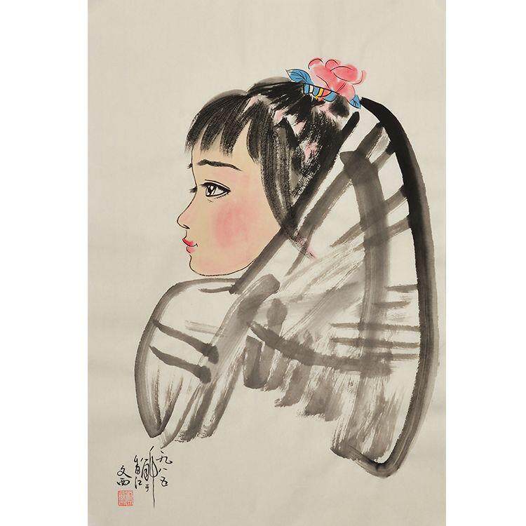 名家刘文西纯手绘装饰画水墨画国画装饰画客厅画壁画山水画中式