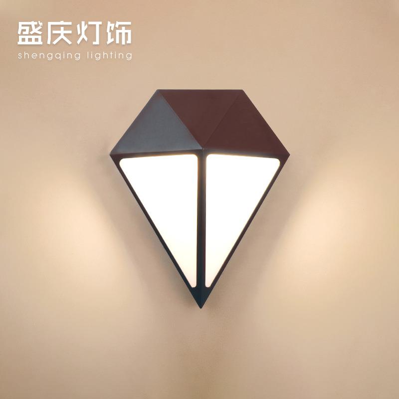 户外防水led钻石壁灯家用客厅庭院室外灯简约超亮花园露台阳台灯
