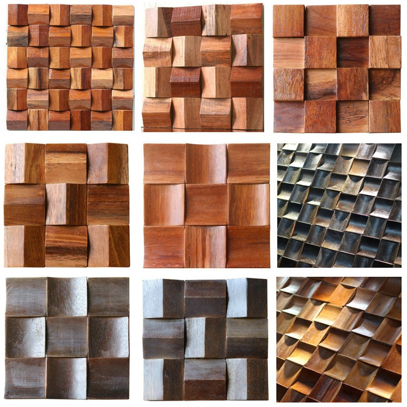 曲面半圆3d原木实木n马赛克扩散板吸音板民宿酒店电视背景墙面装