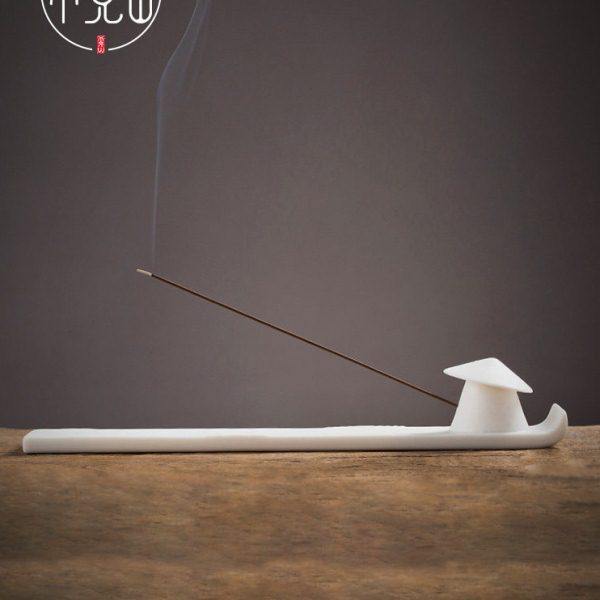 创意白瓷线香炉家用客厅渔舟檀香熏炉香插书桌茶道香薰摆件线香插,家居饰品,香薰炉,淘宝优惠券,粉丝福利购,淘宝优惠卷