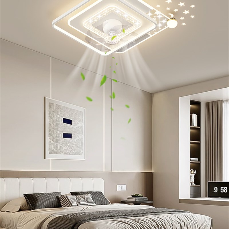 2025新款风扇灯客厅护眼全光谱灯具现代简约家用餐厅卧室中山灯具