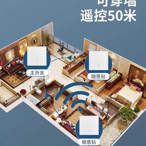 无线遥控开关控制器面板免接线双控智能遥控家用灯自动开关