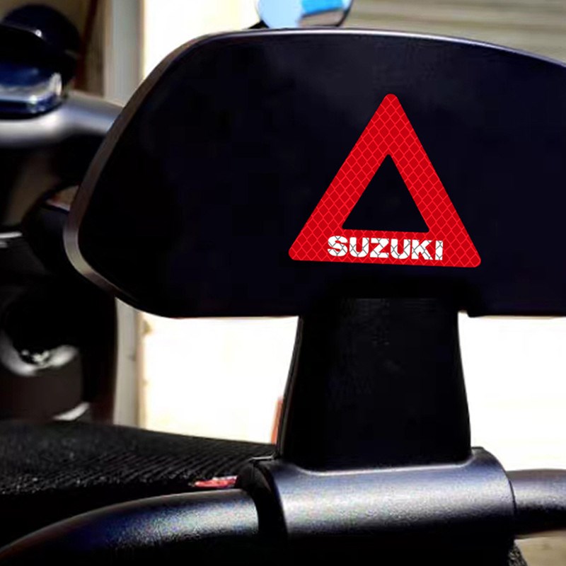 强反光贴适用本田铃木雅马哈三角形警示贴纸摩托车电动车后挡泥贴