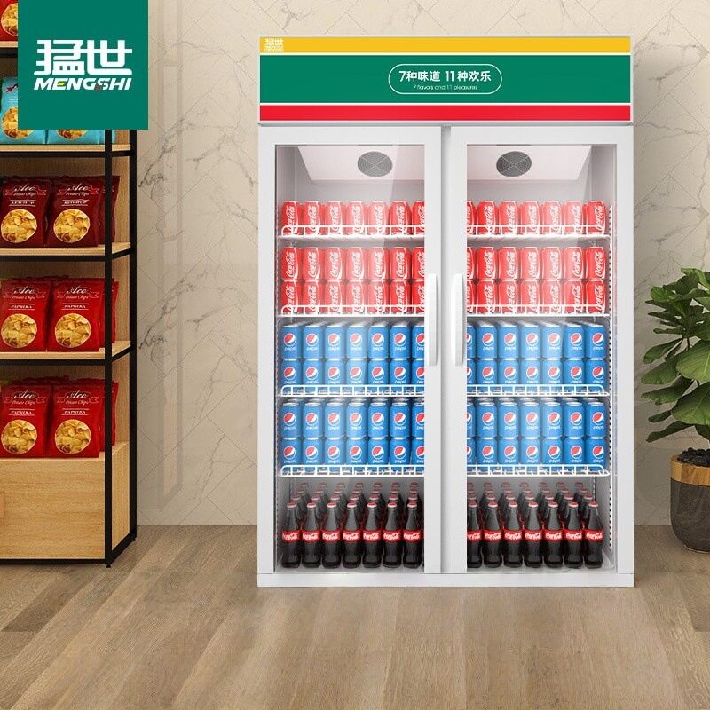 猛世商用立式推拉门饮料展示柜