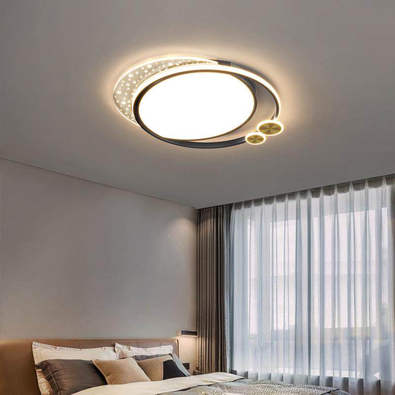 卧室灯现代简约led灯吸顶灯卧室主卧2023年新款圆形铁艺家装灯具