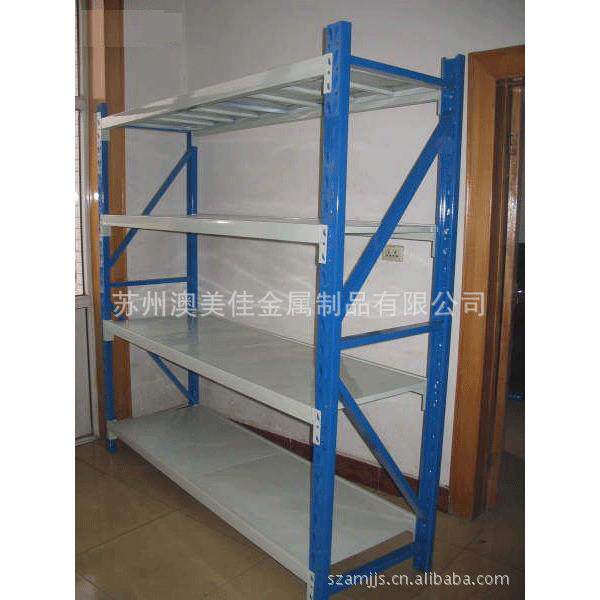 轻型金属仓储货架 落地多层展示置物架 喷塑防锈轻量级仓储货架