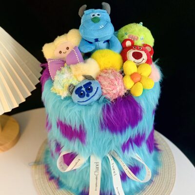 蓝色怪兽大学苏利文卡通玩偶花束维尼熊送闺蜜女友七夕生日礼物