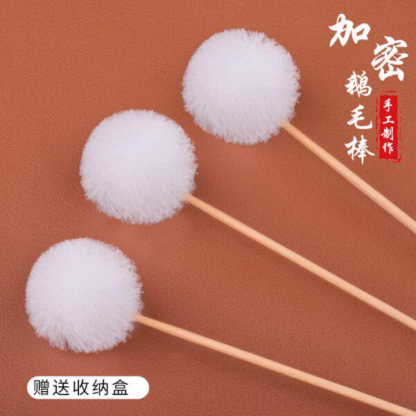 马棒工具毛毛掏耳朵神器木棒加密加厚鸡大头扬州棒鹅毛毛毛采耳鹅