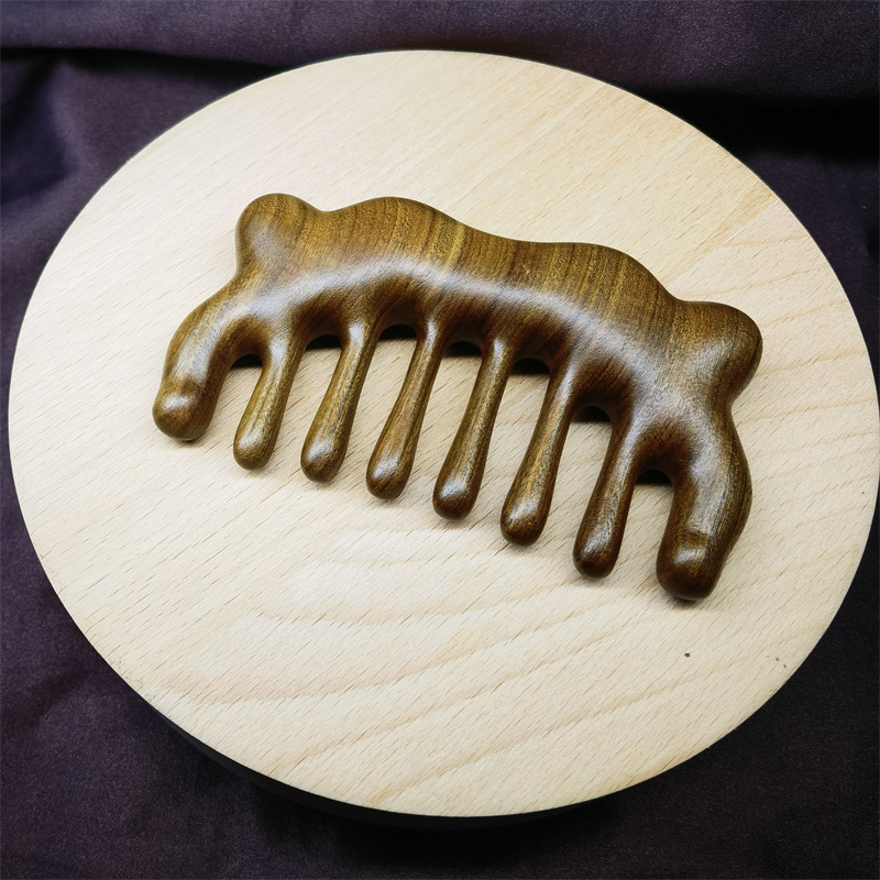 明星同按摩梳小木梳子全身可用便携好H携带男女老少皆宜檀木按摩