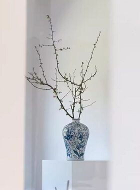 i青花铃兰 / 止@Di瓷器淡不sonr青花瓷花瓶新中式 Ma收纳玄关摆件