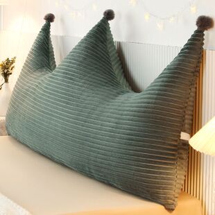皇冠软包靠枕可拆洗榻榻米双人床头长靠垫宿舍床上格子靠垫抱枕被