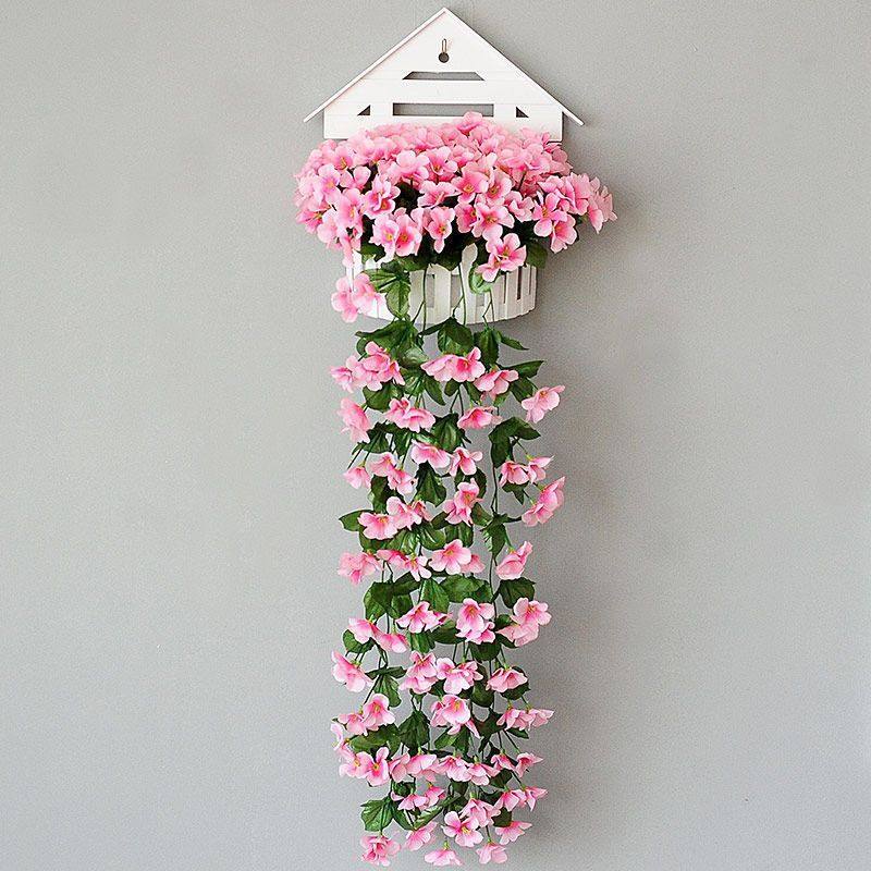 房型挂篮壁挂春天房间装饰品布置走廊墙上仿真花装饰壁挂式花盆,家居饰品,仿真花/假花,淘宝优惠券,粉丝福利购,淘宝优惠卷