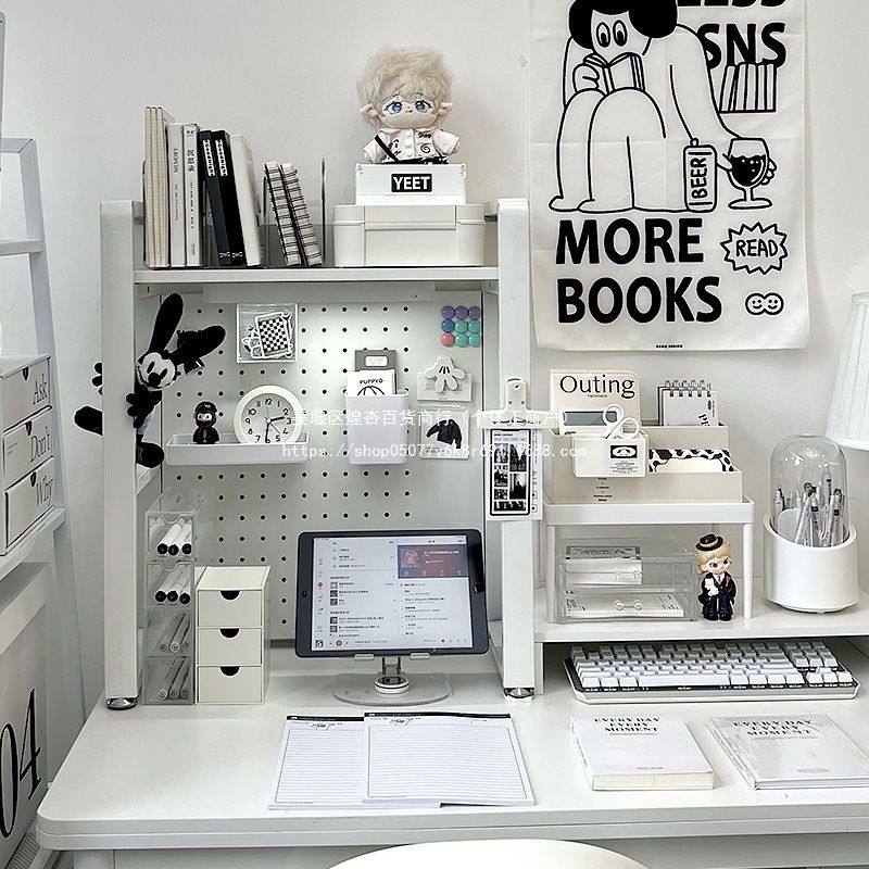书桌收纳置物架桌上书架大学生电脑桌多层整理架桌面洞洞板收纳架,收纳整理,收纳洞洞板,淘宝优惠券,粉丝福利购,淘宝优惠卷