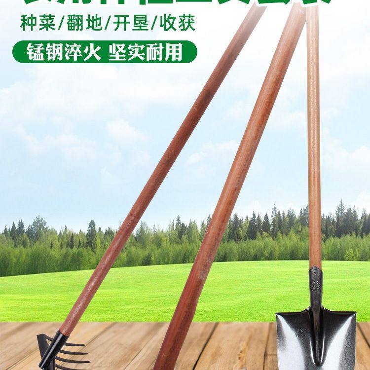 家用种菜专用三件种植套装农用工具大全铁锹锄头除草翻地挖土神器,农机/农具/农膜,锹,淘宝优惠券,粉丝福利购,淘宝优惠卷