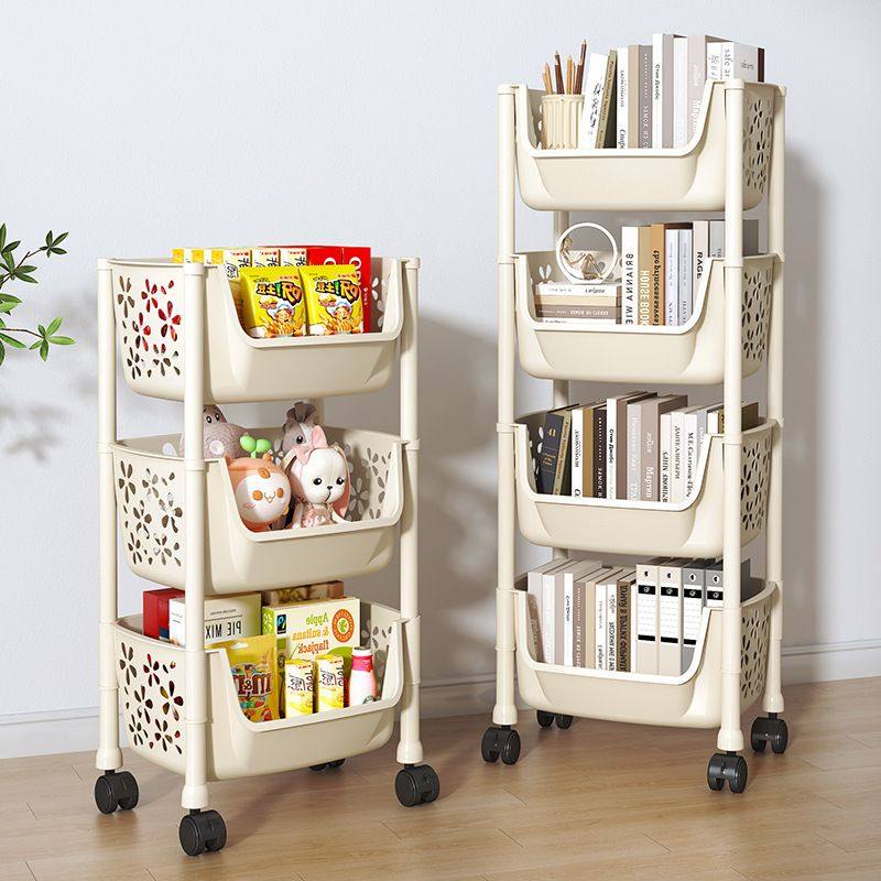 厨房置物架卫生间落地多层菜篮子蔬菜架子菜筐放菜可移动书架耐用,收纳整理,家用收纳手推车,淘宝优惠券,粉丝福利购,淘宝优惠卷