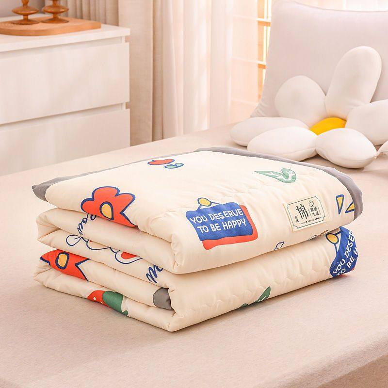 水洗棉夏凉被夏季空调夏天被子芯单双人宿舍夏可机洗