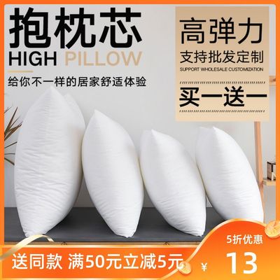 买一送一抱枕芯靠枕芯长方形卧室45 50 55 60 65可D制方芯婚庆