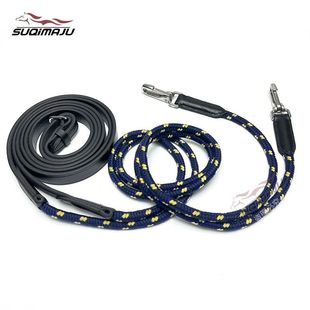 牛皮马术副缰侧缰绳马缰绳牵马绳牵引绳马术装备副缰侧缰