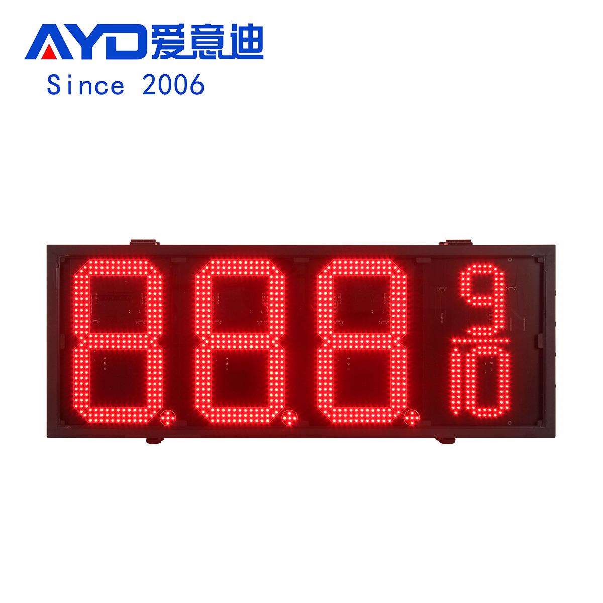 出口澳大利亚加油站双面油价牌 12英寸8889/10红色led数字油价屏