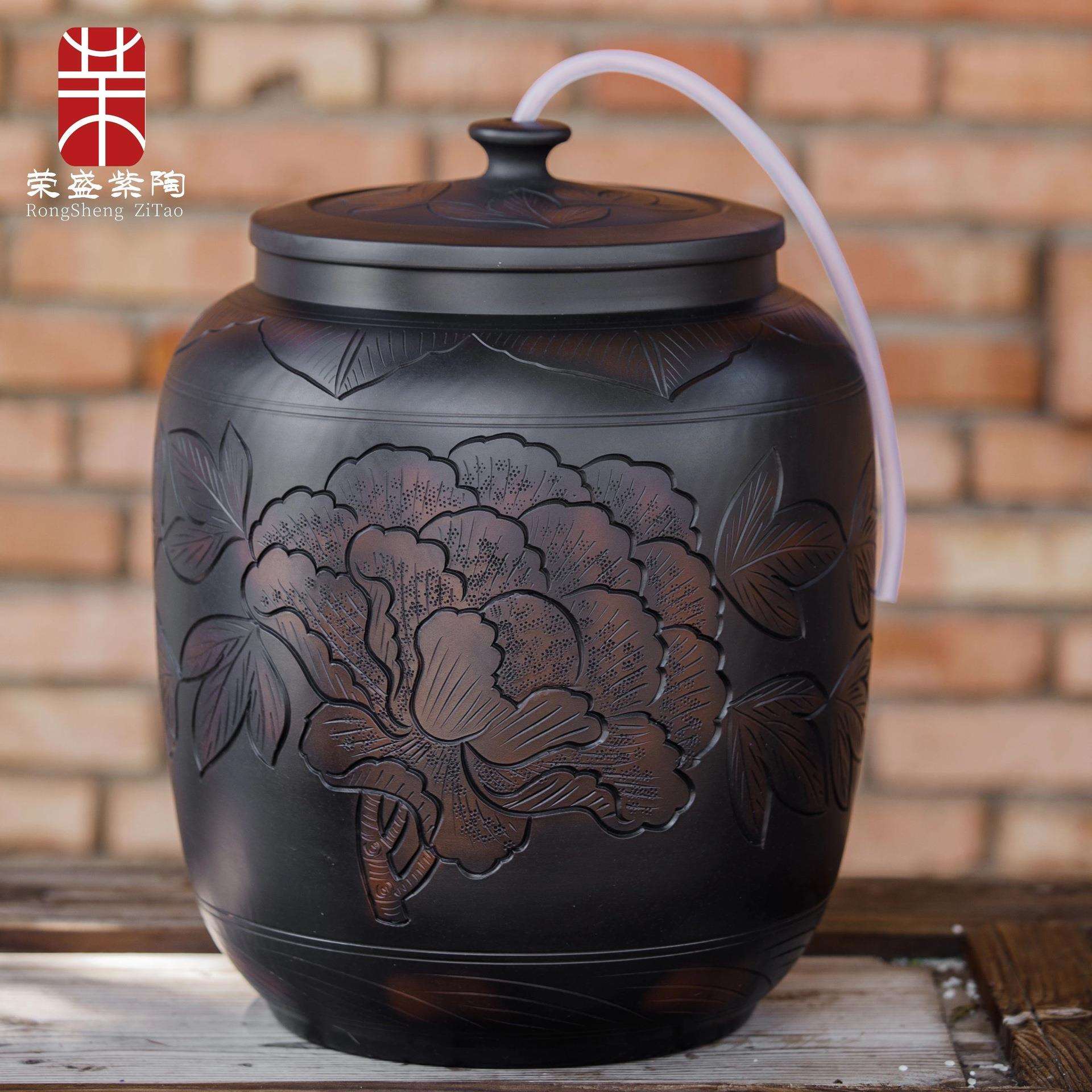 水缸陶瓷水桶纯净水桶中式茶桌蓄水桶储水用泡茶老式饮水抽水大D&