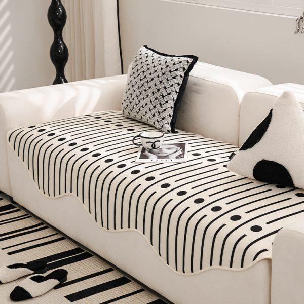 钢琴键沙发垫四季通用异形不规则现代简约防滑高级感坐垫子盖布巾,居家布艺,沙发垫,淘宝优惠券,粉丝福利购,淘宝优惠卷