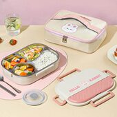 便携学生小学生学分格上不锈钢保温饭盒专用餐盒大容量上班族