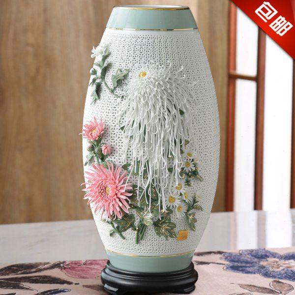 创意高档奢华中国风陶瓷中式艺术花瓶摆设礼品摆件客厅装饰工艺品