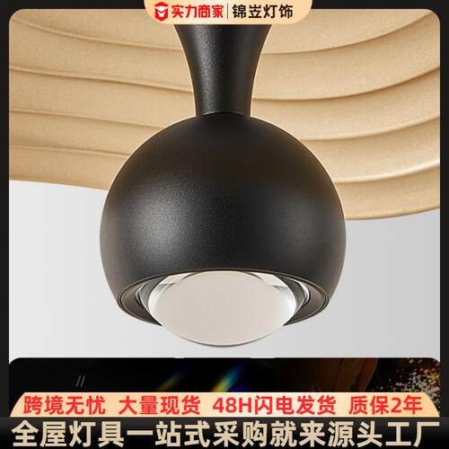 可升降现代艺术书房单头吊灯极简飞碟北欧轻奢新款卧室床头小吊灯