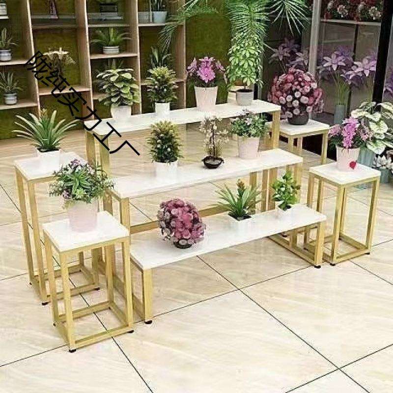 花店花架鲜花铁艺陈列架阶梯式客厅花架子置物架家用简易立式商用