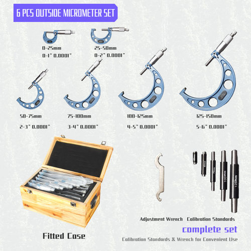 6件套外径千分尺螺旋测微器