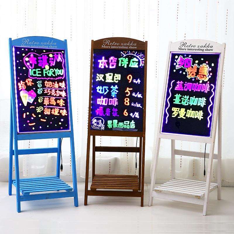 荧光板LED电子店铺用发光写字板彩色夜市黑板广告牌小莹光版外贸