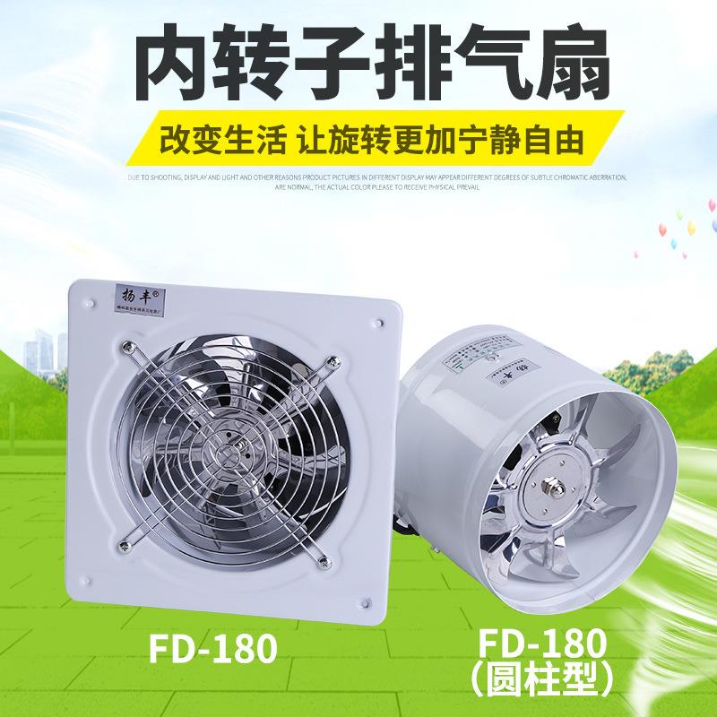 排气扇抽通风机内转子换油烟小型家商用圆形厨房工业轴流管道