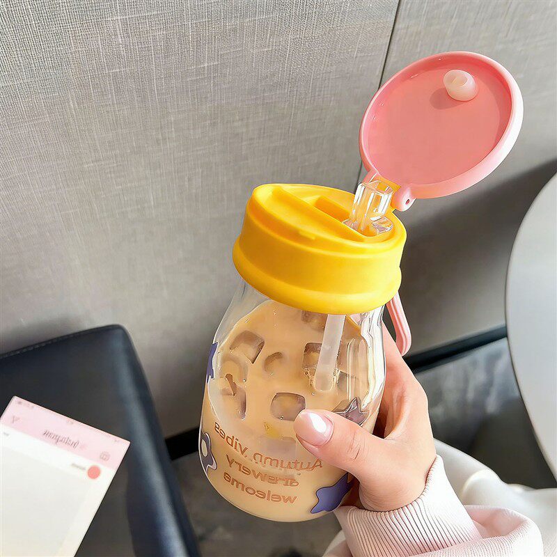 星星咖啡杯外出携带女生高颜值小巧吸管杯夏季冷饮杯带吸管随手杯