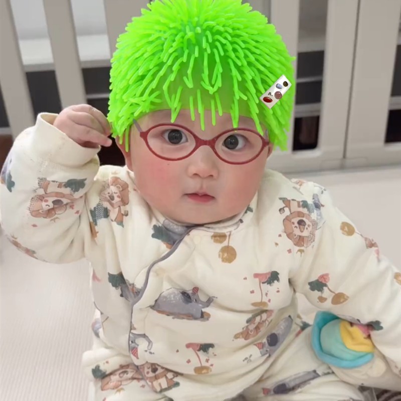 婴儿可爱搞怪刺球假发帽
