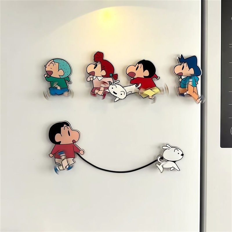 趣味冰箱贴磁吸蜡笔小新遛小白可爱爆款柜子家居装饰衣柜防水磁贴,家居饰品,冰箱贴,淘宝优惠券,粉丝福利购,淘宝优惠卷