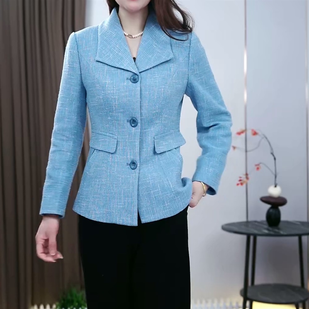 设计感修身休闲短款外套女2026春季新款端庄纯色大气减龄时尚上衣