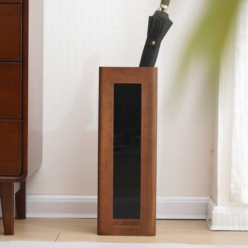 雨伞收纳架家用门口伞桶商用酒店大容量雨伞架中式实木雨伞收纳桶