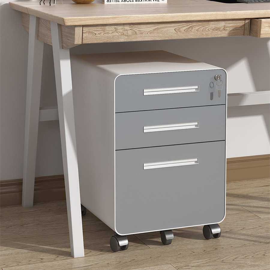 桌下活动柜铁皮文件柜办公室储物柜移动矮柜收纳小柜子带锁抽屉柜,3C数码配件,USB灯,淘宝优惠券,粉丝福利购,淘宝优惠卷