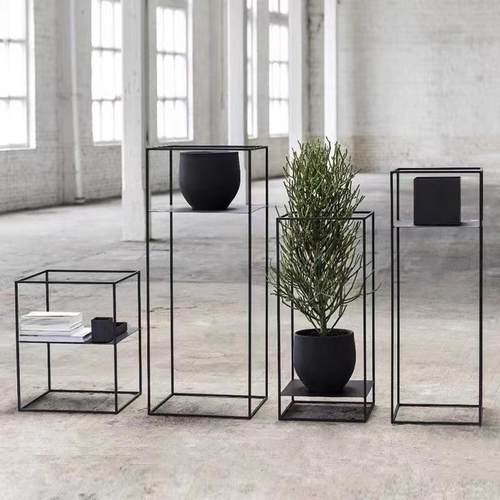 北欧室内绿萝多肉花架家用阳台铁艺落地花盆架客厅创意装饰置物架