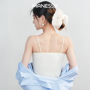 曼娜莎瑰梦花期蕾丝性感百搭舒适夏季凉感吊带背心显瘦无痕美背