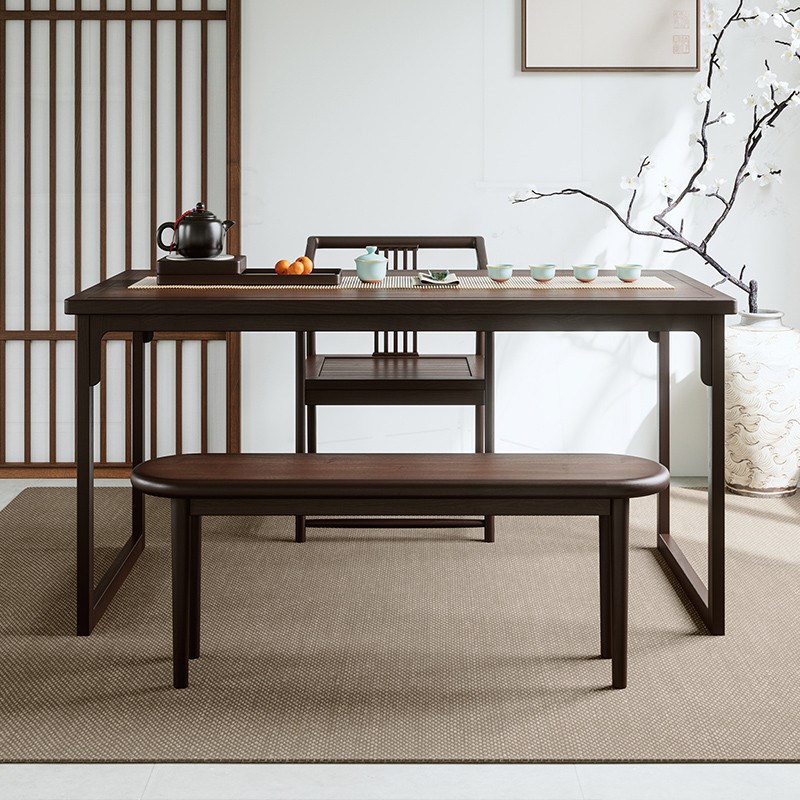 新中式家用实木茶桌组合家用客厅泡茶桌茶L室喝茶桌子阳台小茶台