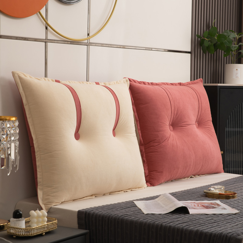 北欧风榻榻米床头靠垫AB双面用沙C发客厅靠背垫靠枕大靠背双人抱