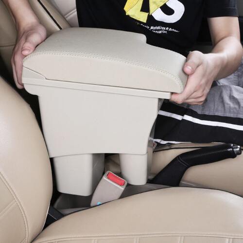 10-16年现代瑞纳/瑞奕专用一体中央扶手箱免打孔原装改装配件2014