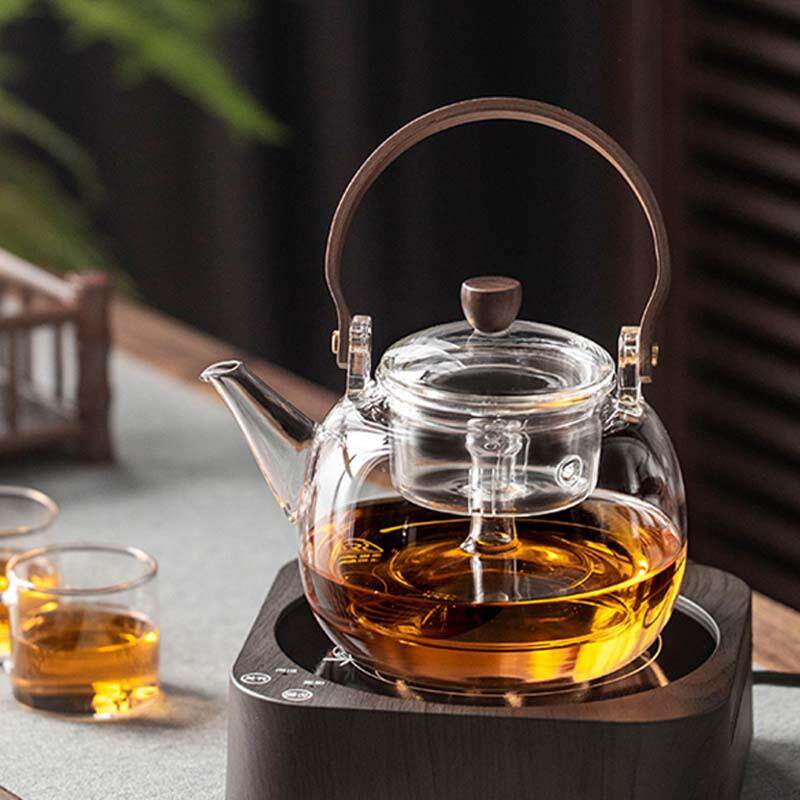 日式煮茶器电陶炉煮茶炉小型煮茶玻璃家用烧水壶烧茶炉煮茶壶加热