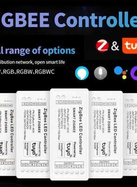促销led12V24v七彩rgb五合一单双色温zigbee控制器灯带灯条调光器