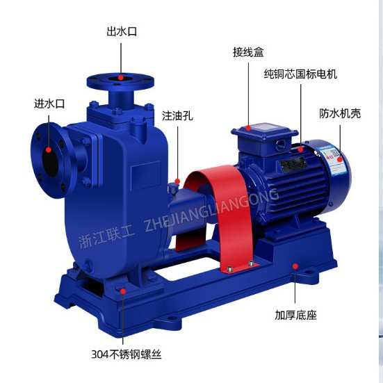 分体式ZX自吸泵离心泵ZXP不锈钢自吸化工泵自吸式抽水泵自吸清水