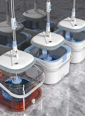 新款家用全自动拖地神器一拖净高档旋转拖把净污分离免洗懒人耐用