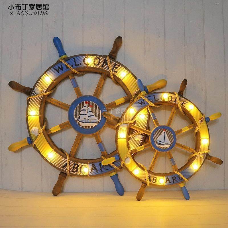 地中海风格舵手方向盘创意壁饰挂饰木质船舵餐厅客厅家居墙面装饰,家居饰品,壁饰,淘宝优惠券,粉丝福利购,淘宝优惠卷