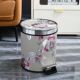 不锈钢垃圾桶欧式 带盖创意脚踏式 家用厨房纸篓客厅卫生间脚踩大号