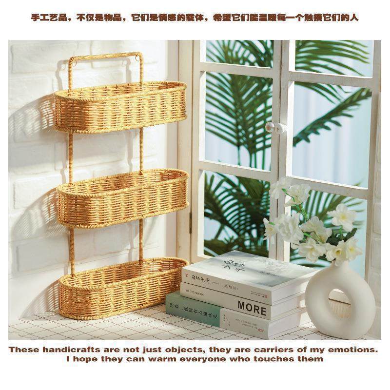 多层卫生间挂式置物架免打孔墙上挂篮收纳架子厨房姜蒜鸡蛋筐,收纳整理,其他收纳篮,淘宝优惠券,粉丝福利购,淘宝优惠卷